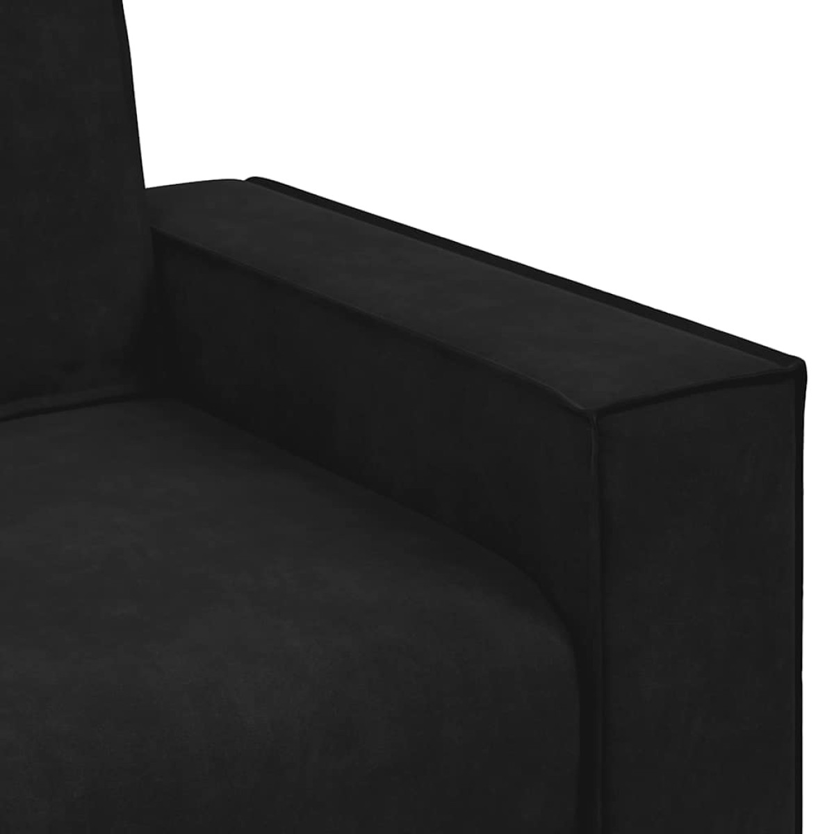 vidaXL Τριθέσιος Καναπές Μαύρος Βελούδινος 220x78x84 εκ.