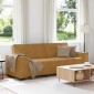 vidaXL Τριθέσιος Καναπές Καφέ Βελούδινος 220x78x84 εκ.