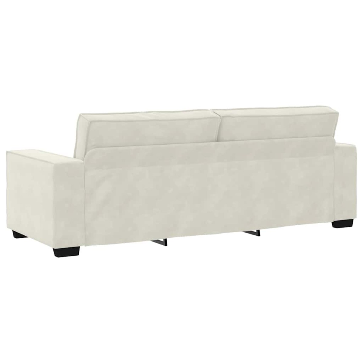 vidaXL Τριθέσιος Καναπές Κρεμ 220x78x84 εκ. Βελούδος
