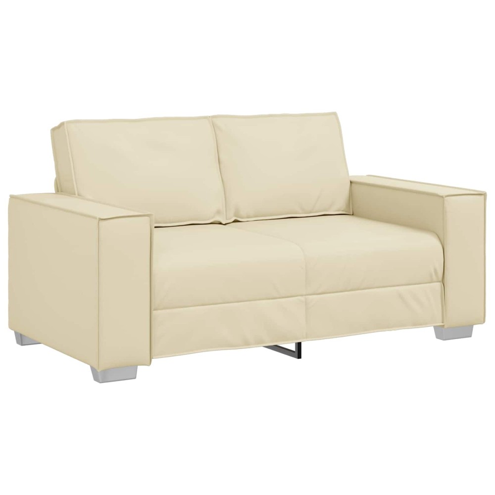 vidaXL Διθέσιος καναπές Κρεμ 160 cm Τεχνητό Δέρμα