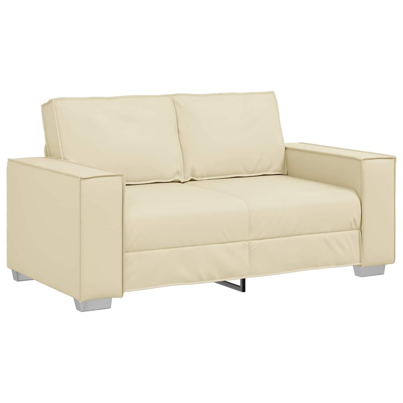 vidaXL Διθέσιος καναπές Κρεμ 160 cm Τεχνητό Δέρμα