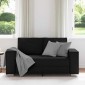 vidaXL Διθέσιος καναπές Μαύρο 160 cm Τεχνητό Δέρμα