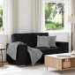 vidaXL Διθέσιος καναπές Μαύρο 160 cm Τεχνητό Δέρμα