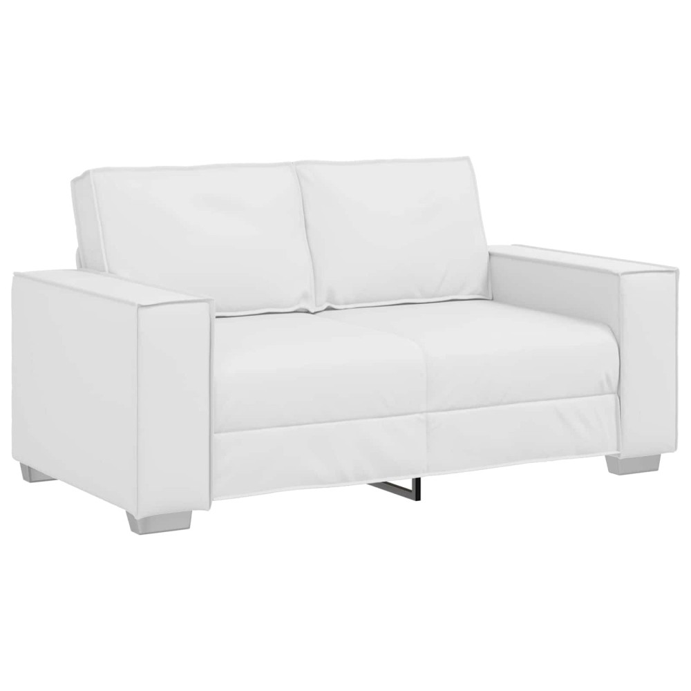 vidaXL Διθέσιος καναπές Λευκός 160 cm Τεχνητό Δέρμα