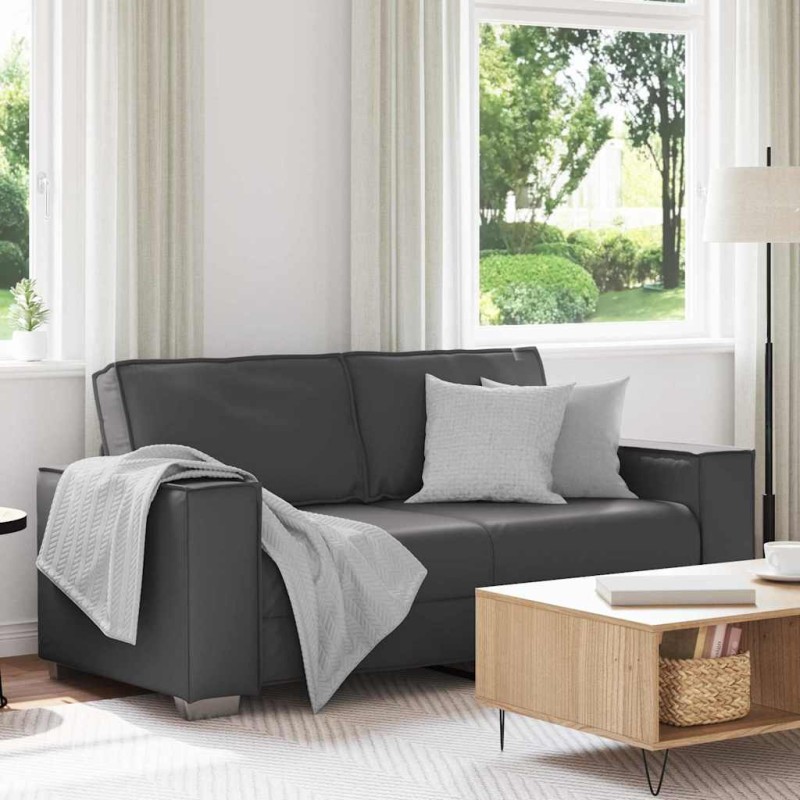 vidaXL Διθέσιος καναπές Γκρι 180 cm Τεχνητό Δέρμα