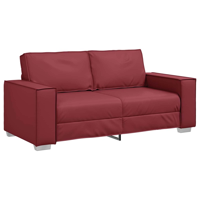 vidaXL Διθέσιος καναπές Κόκκινο 180 cm Τεχνητό Δέρμα