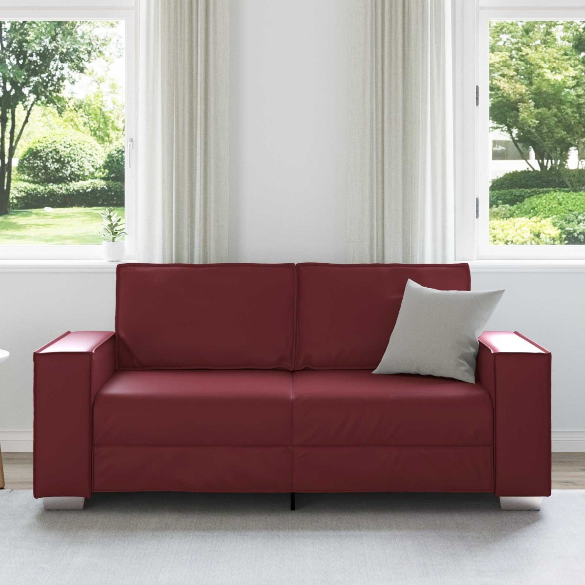 vidaXL Διθέσιος καναπές Κόκκινο 180 cm Τεχνητό Δέρμα