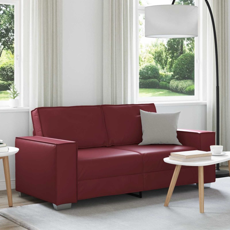 vidaXL Διθέσιος καναπές Κόκκινο 180 cm Τεχνητό Δέρμα