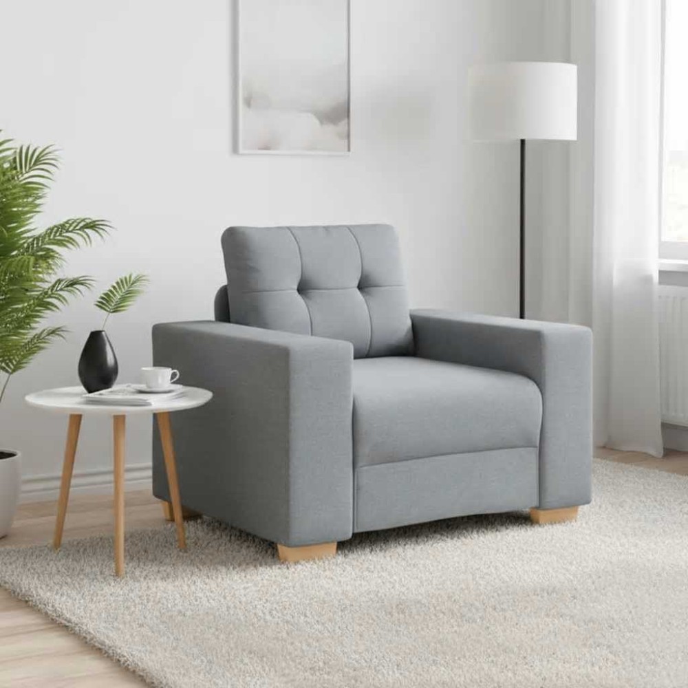 vidaXL Πολυθρόνα Ανοιχτό Γκρι 100 x 78 x 80 εκ. Ύφασμα