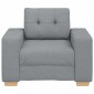 vidaXL Πολυθρόνα Ανοιχτό Γκρι 100 x 78 x 80 εκ. Ύφασμα