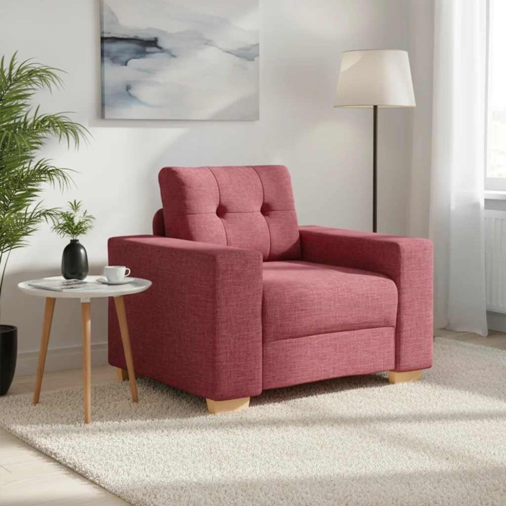 vidaXL Πολυθρόνα-Καναπέ Κόκκινη 100 x 78 x 80 εκ. από Ύφασμα