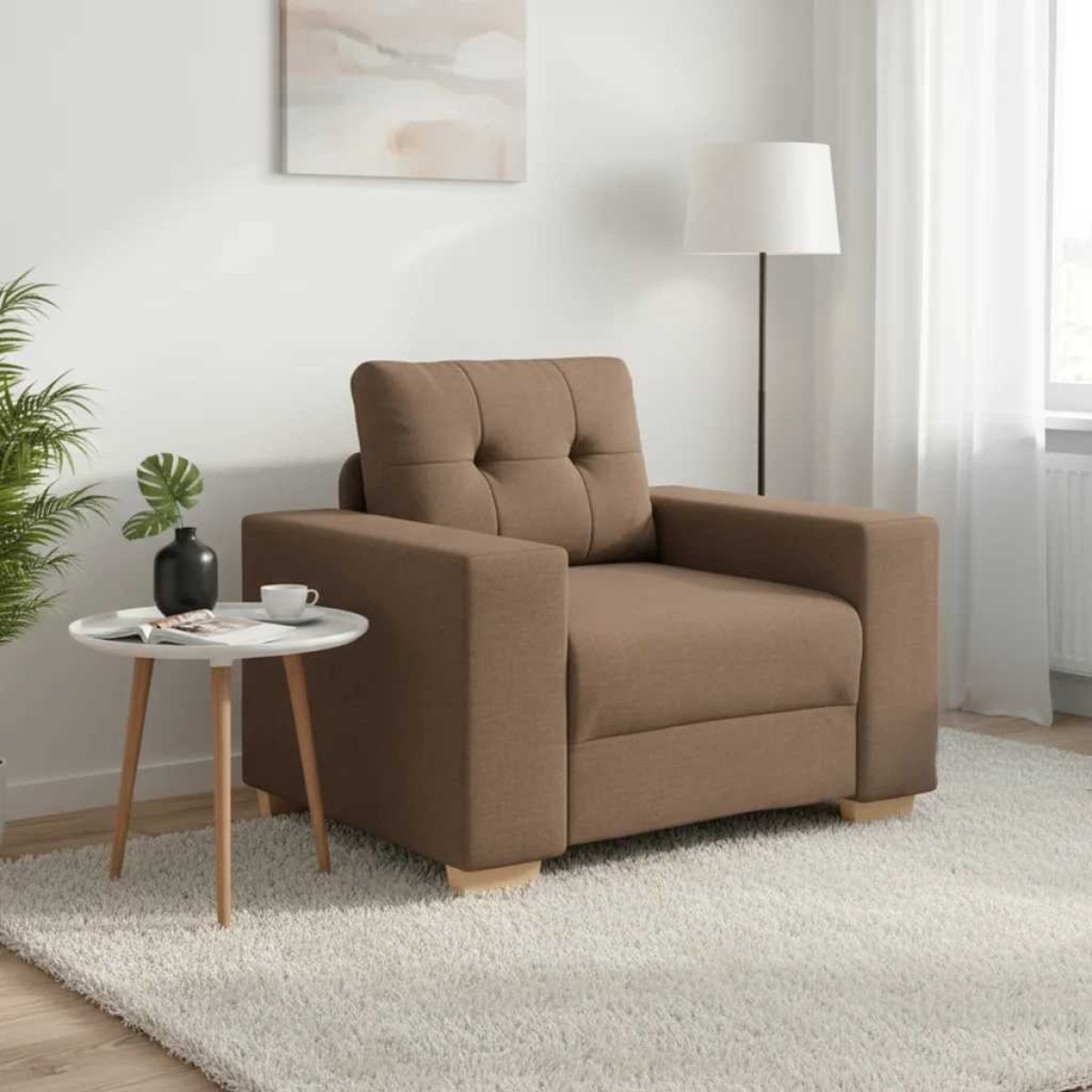 vidaXL Πολυθρόνα Καφέ 100x78x80 εκ. Ύφασμα