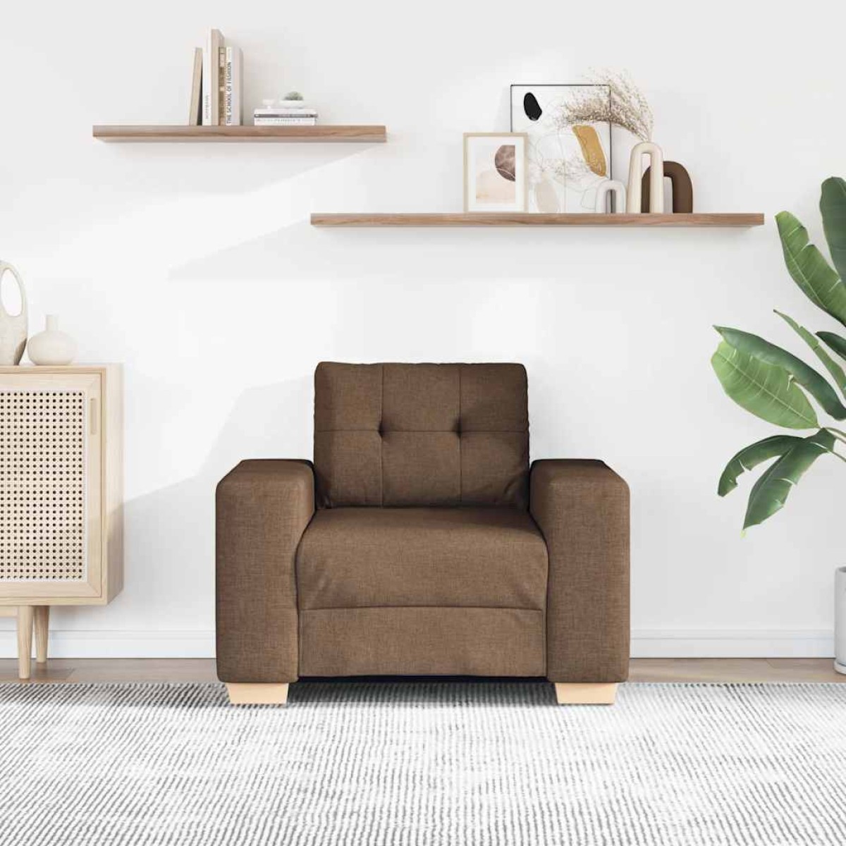 vidaXL Πολυθρόνα Καφέ 100x78x80 εκ. Ύφασμα