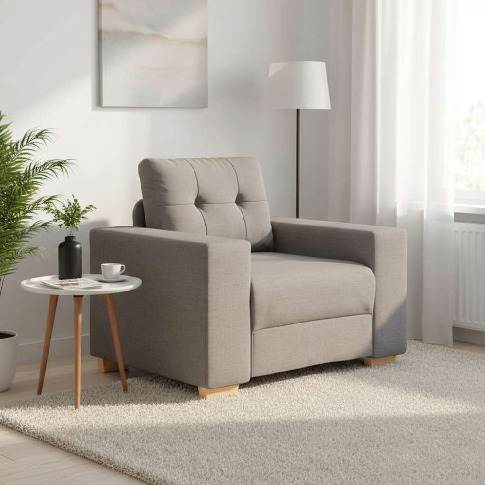 vidaXL Πολυθρόνα-Καναπέ-Μπεζ 100x78x80 εκ. Ύφασμα