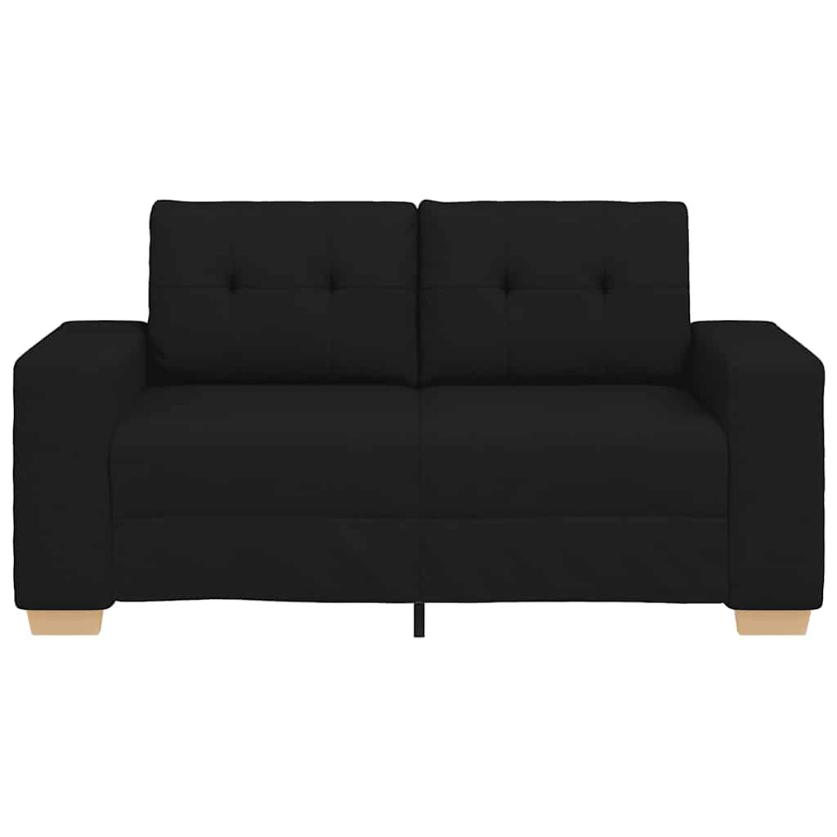vidaXL Καναπές Διθέσιος Μαύρος 160 x 77 x 82 εκ. από Ύφασμα