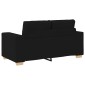 vidaXL Καναπές Διθέσιος Μαύρος 160 x 77 x 82 εκ. από Ύφασμα