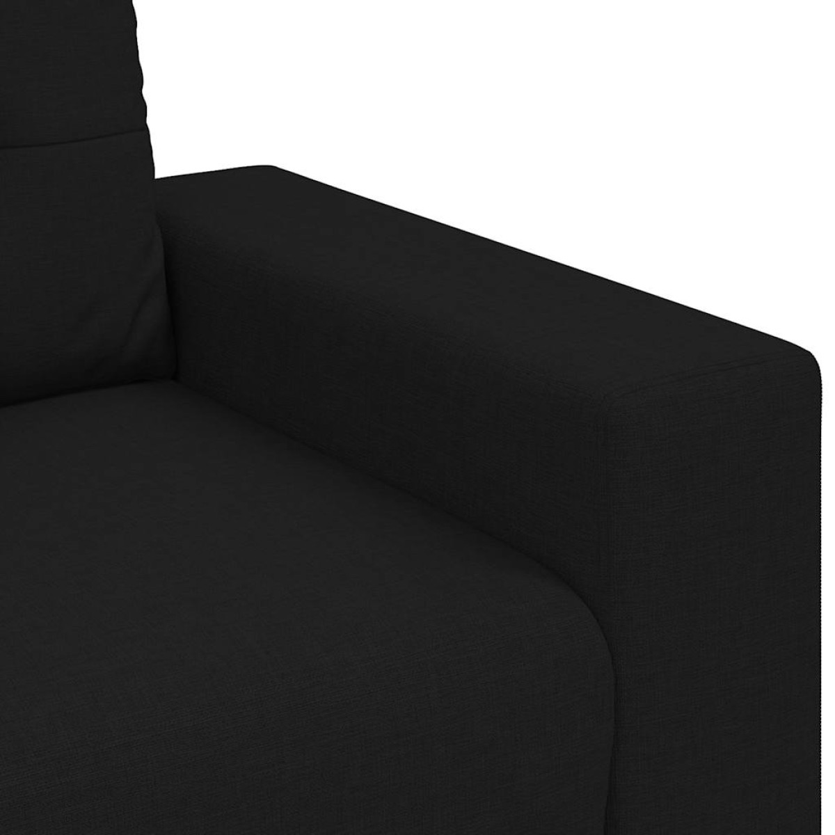vidaXL Καναπές Διθέσιος Μαύρος 160 x 77 x 82 εκ. από Ύφασμα