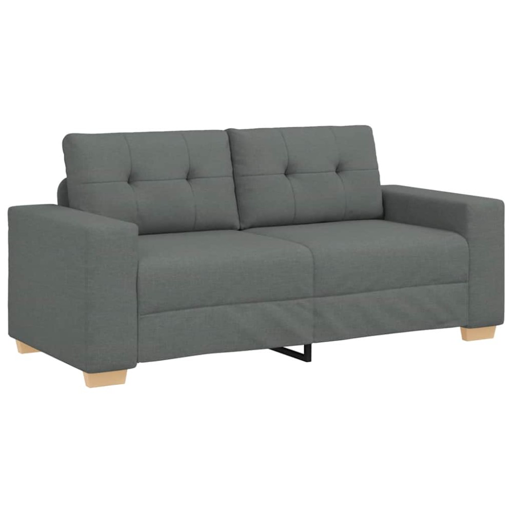 vidaXL Καναπές-Διθέσιος Σκούρο Γκρι 180 x 77 x 82 εκ. Ύφασμα