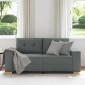 vidaXL Καναπές-Διθέσιος Σκούρο Γκρι 180 x 77 x 82 εκ. Ύφασμα