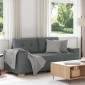 vidaXL Καναπές-Διθέσιος Σκούρο Γκρι 180 x 77 x 82 εκ. Ύφασμα