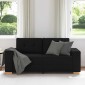 vidaXL Καναπές Διθέσιος Μαύρος 180x77x82 εκ. από Ύφασμα