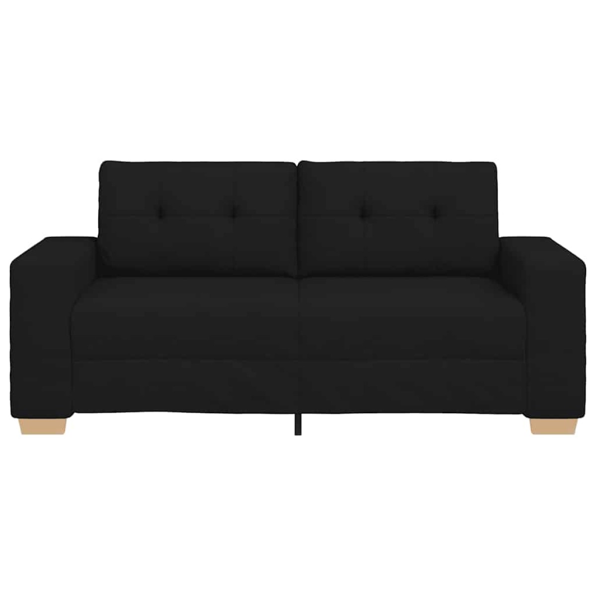 vidaXL Καναπές Διθέσιος Μαύρος 180x77x82 εκ. από Ύφασμα