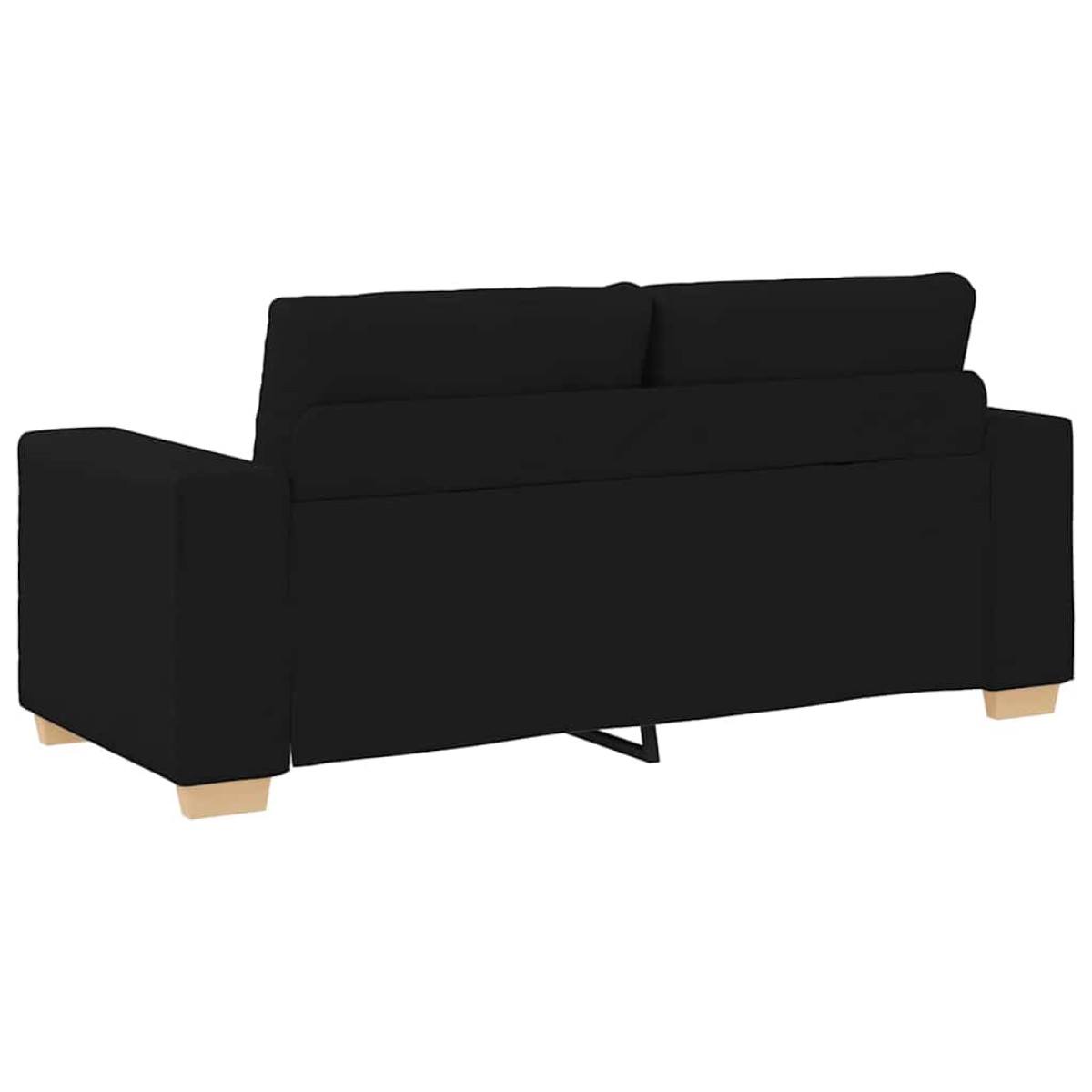 vidaXL Καναπές Διθέσιος Μαύρος 180x77x82 εκ. από Ύφασμα