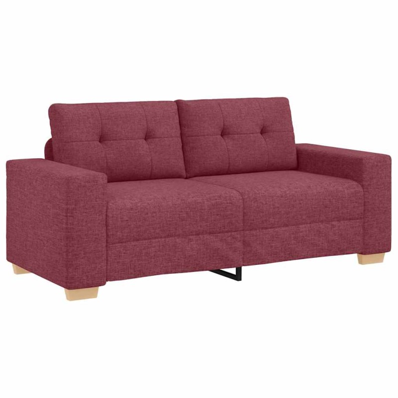 vidaXL Καναπές Διθέσιος Κόκκινος 180 x 77 x 82 εκ. Ύφασμα