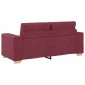 vidaXL Καναπές Διθέσιος Κόκκινος 180 x 77 x 82 εκ. Ύφασμα