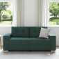 vidaXL Καναπές-Διθέσιος Σκούρο Πράσινο 180x77x82 εκ. Ύφασμα