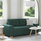 vidaXL Καναπές-Διθέσιος Σκούρο Πράσινο 180x77x82 εκ. Ύφασμα