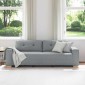 vidaXL Τριθέσιος Καναπές Ανοιχτό Γκρι 220x78x80 εκ. Ύφασμα