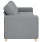vidaXL Τριθέσιος Καναπές Ανοιχτό Γκρι 220x78x80 εκ. Ύφασμα