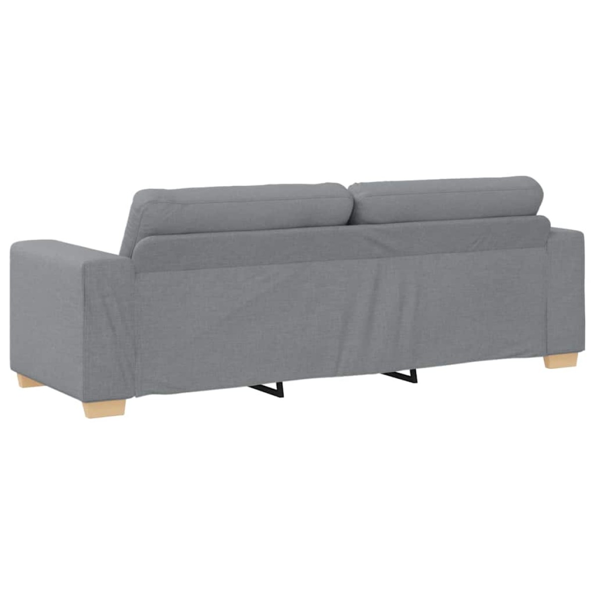 vidaXL Τριθέσιος Καναπές Ανοιχτό Γκρι 220x78x80 εκ. Ύφασμα