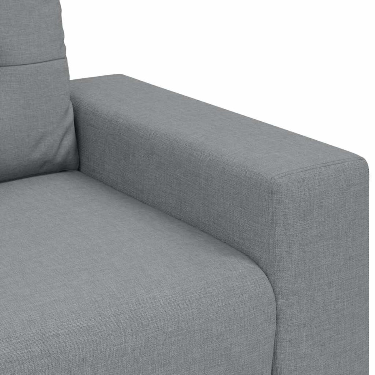 vidaXL Τριθέσιος Καναπές Ανοιχτό Γκρι 220x78x80 εκ. Ύφασμα