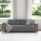vidaXL Τριθέσιος Καναπές Σκούρο Γκρι 220x78x80 εκ. Ύφασμα