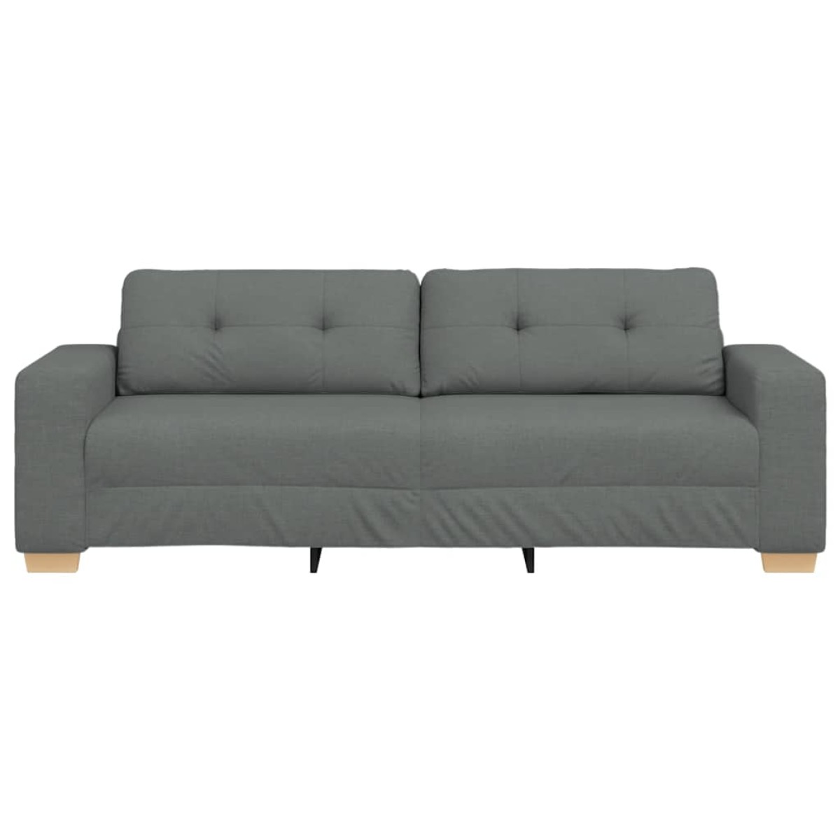 vidaXL Τριθέσιος Καναπές Σκούρο Γκρι 220x78x80 εκ. Ύφασμα