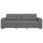 vidaXL Τριθέσιος Καναπές Σκούρο Γκρι 220x78x80 εκ. Ύφασμα