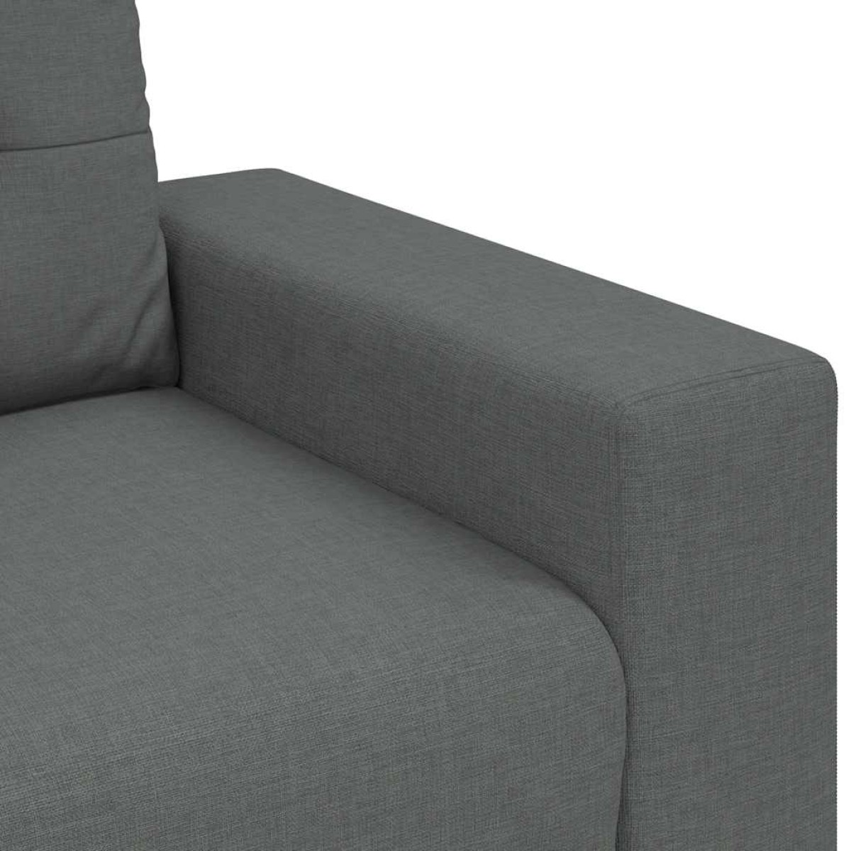 vidaXL Τριθέσιος Καναπές Σκούρο Γκρι 220x78x80 εκ. Ύφασμα