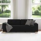 vidaXL Τριθέσιος Καναπές Μαύρος 220x78x80 εκ. Ύφασμα