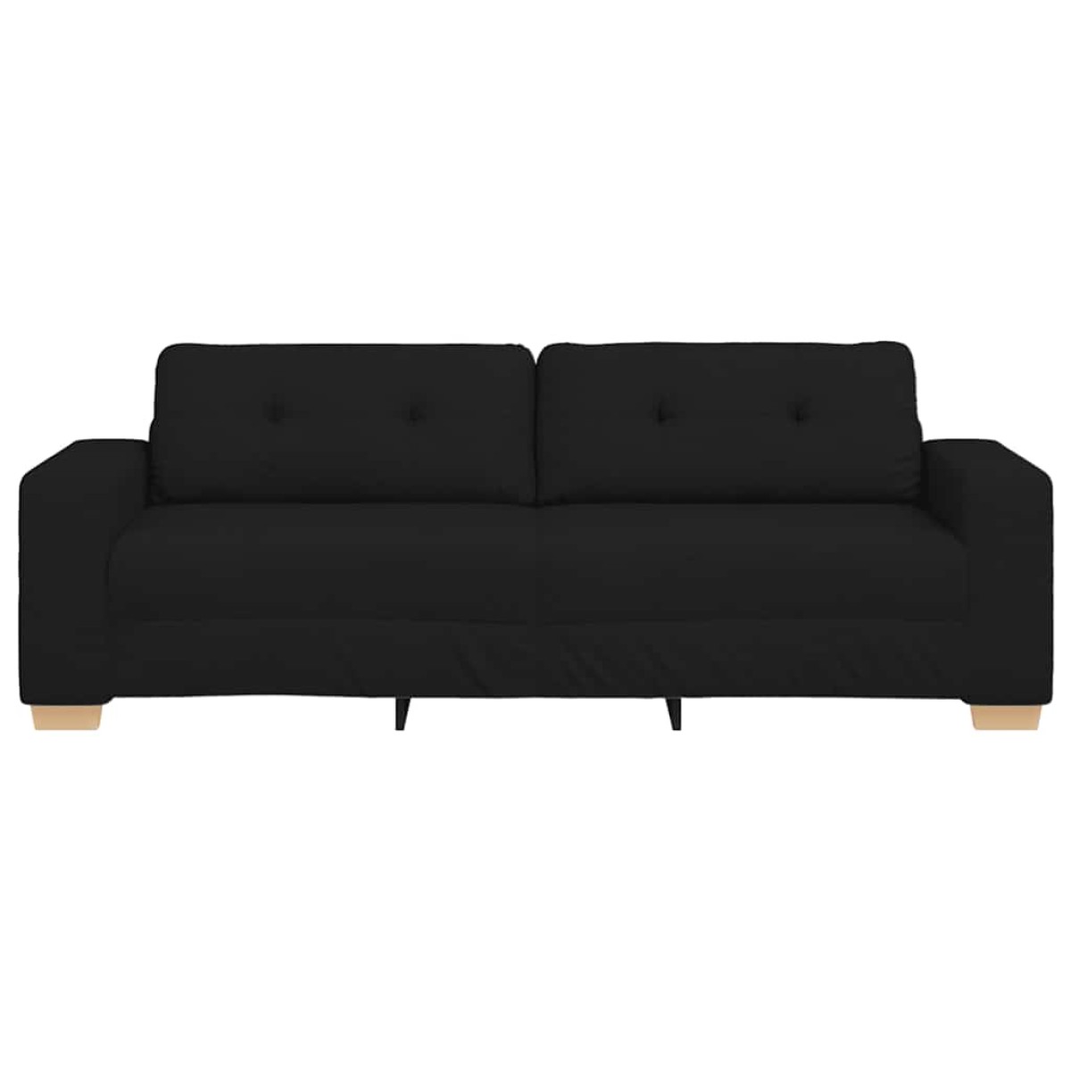 vidaXL Τριθέσιος Καναπές Μαύρος 220x78x80 εκ. Ύφασμα