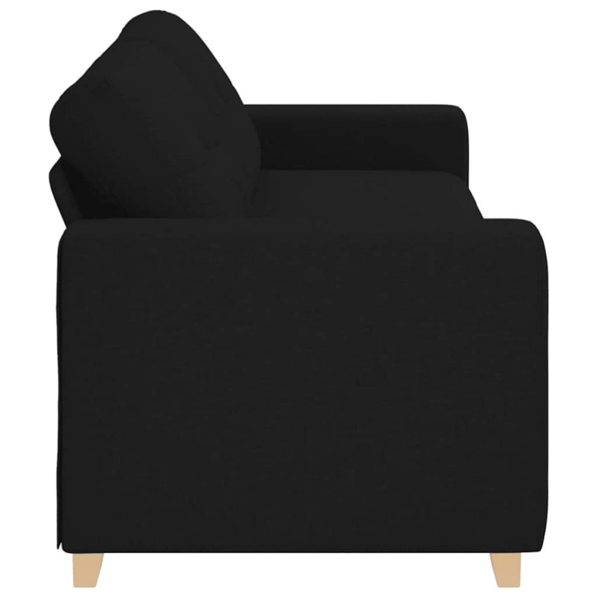vidaXL Τριθέσιος Καναπές Μαύρος 220x78x80 εκ. Ύφασμα