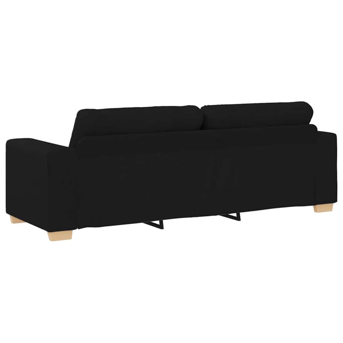 vidaXL Τριθέσιος Καναπές Μαύρος 220x78x80 εκ. Ύφασμα
