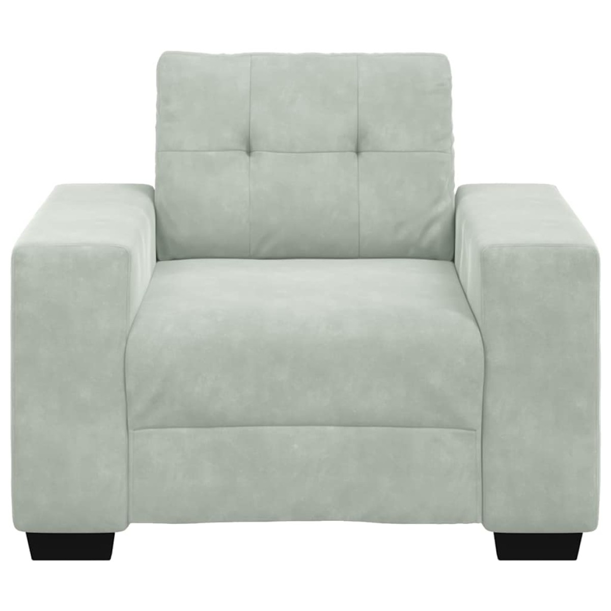 vidaXL Πολυθρόνα Ανοιχτό Γκρι Βελούδινη 100 x 78 x 80 εκ.