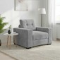 vidaXL Πολυθρόνα Ανοιχτό Γκρι Βελούδινη 100 x 78 x 80 εκ.
