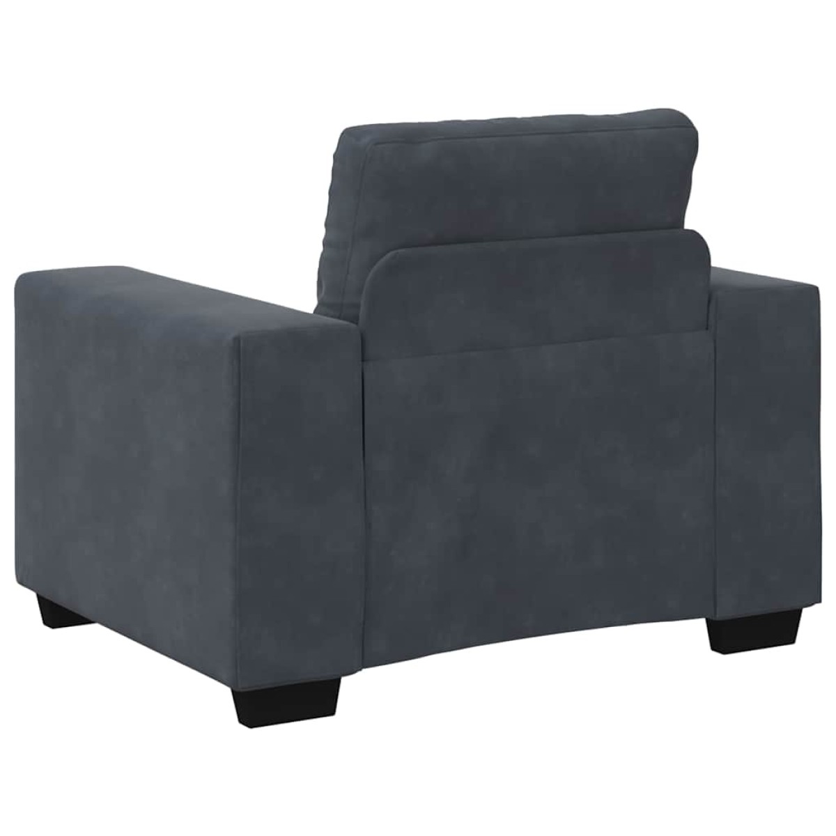 vidaXL Πολυθρόνα Σκούρο Γκρι Βελούδινη 100 x 78 x 80 εκ.