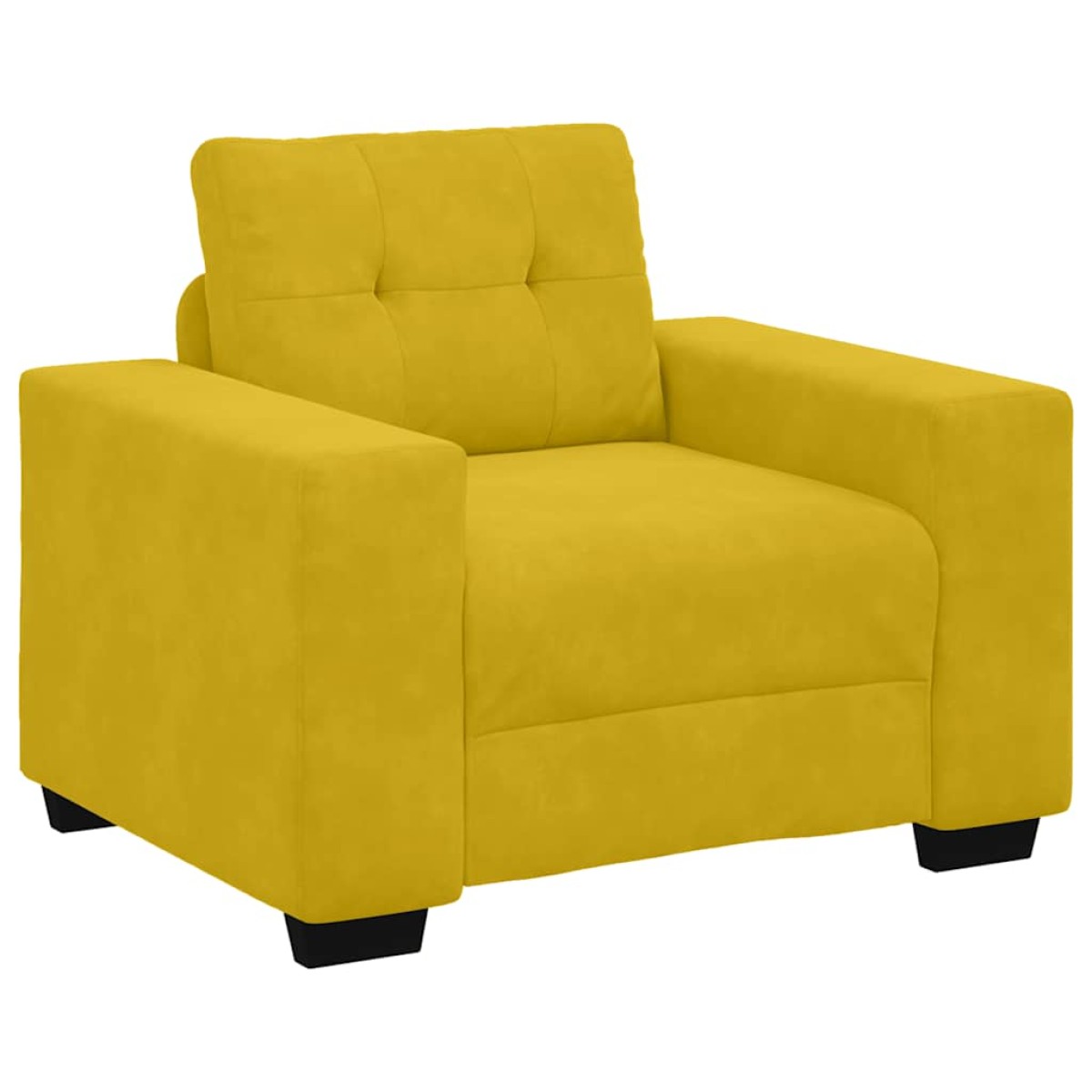 vidaXL Πολυθρόνα Κίτρινη Βελούδινη 100x78x80 εκ.
