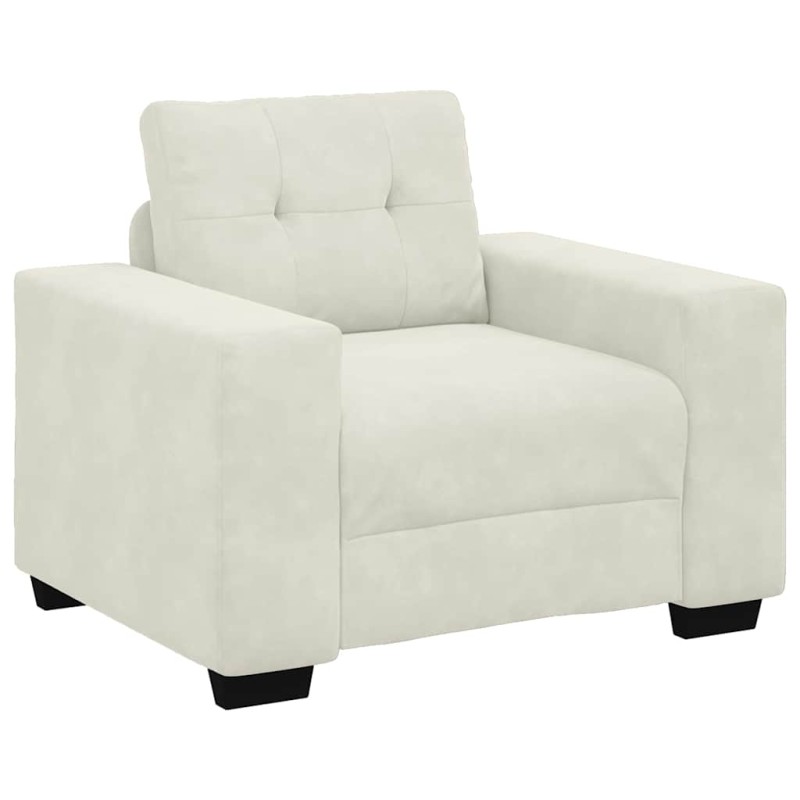 vidaXL Πολυθρόνα-Καναπέ-Κρεμ 100x78x80 εκ. Βελούδο