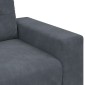 vidaXL Καναπές Διθέσιος Σκούρο Γκρι Βελούδος 160 x 77 x 82 εκ.