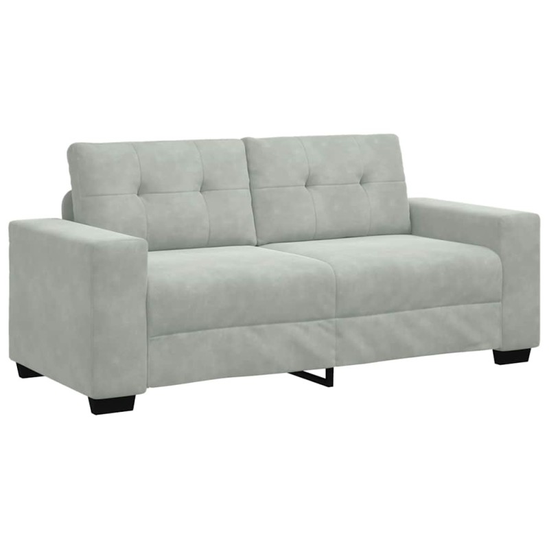 vidaXL Καναπές Διθέσιος Ανοιχτό Γκρι 180 x 77 x 82 εκ. Βελούδο